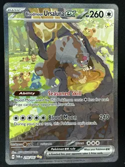Pokemon TCG Bloodmoon Ursaluna EX Holo Card 216/167SV06 Twilight Masquerade - Image 1