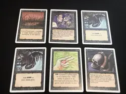 Mtg Revised Black Card Lot-51 Cards. Mind Twist,Royal Assassin. Cards Played - Image 4