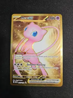 Mew ex 205/165 Scarlet & Violet 151 Gold Secret Rare Full Art Pokemon Card NM - Image 1