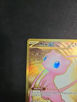 Mew ex 205/165 Scarlet & Violet 151 Gold Secret Rare Full Art Pokemon Card NM - Image 2