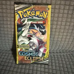 Pokemon Trading Card Game Sun & Moon Cosmic Eclipse Booster 3 Card Pack NEW 820650805899 - Image 1