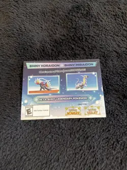 Shiny Koraidon & Miraidon Pokemon Scarlet Violet Code Card - Gamestop - Image 1