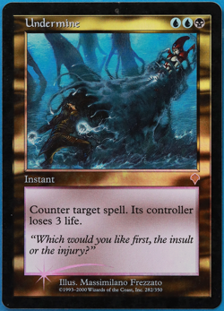 Undermine FOIL Invasion PLD Blue Black Rare MAGIC MTG CARD (ID# 501327) ABUGames - Image 1