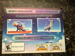 Shiny Koraidon Shiny Miraidon GameStop Code Card NOT SCRATCHED UNUSED NM - Image 1