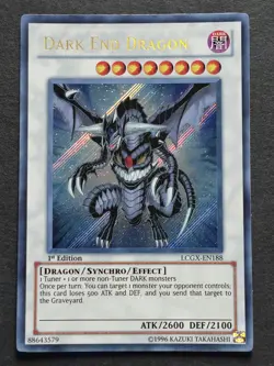 Dark End Dragon 1st Edition Secret Rare LCGX-EN188 Yu-Gi-Oh trading card - Image 1