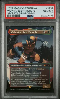 2024 Magic Gathering Secret Lair FOIL Marvel Wolverine #1737 PSA 10 #7071 - Image 1