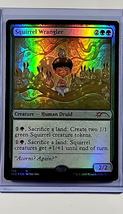 2020 MTG Magic the Gathering SLD Secret Lair Drop Foil #198 Squirrel Wrangler - Image 1