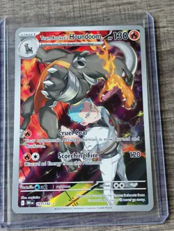 Pokemon TCG Team Rockets Houndoom Illustration Rare Card 191/182 Destined Rivals - Image 1