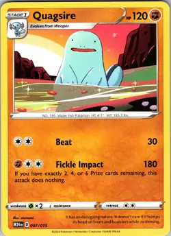 Quagsire Promo McDonald's Promos 2024 007/015 NM - Pokemon TCG - Image 1
