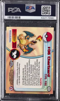 2000 TOPPS CHROME POKEMON T.V. #6 CHARIZARD PSA 10 - Image 2