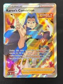 Karen's Conviction - 193/198 - Pokemon Chilling Reign Sword Shield Full Art NM - Image 1