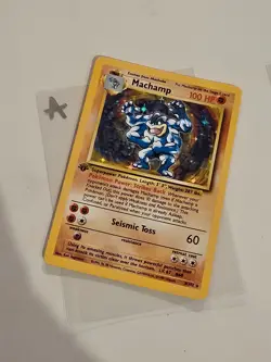 😻 Pokemon MACHAMP * 1st Edition * Base Set 8/102 * HOLO * LP-MP (A) - Image 2