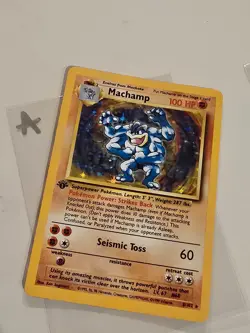 😻 Pokemon MACHAMP * 1st Edition * Base Set 8/102 * HOLO * LP-MP (A) - Image 3