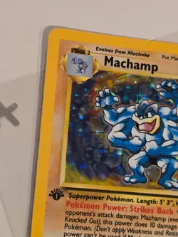 😻 Pokemon MACHAMP * 1st Edition * Base Set 8/102 * HOLO * LP-MP (A) - Image 4
