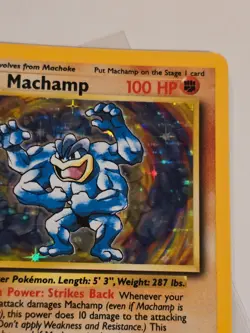 😻 Pokemon MACHAMP * 1st Edition * Base Set 8/102 * HOLO * LP-MP (A) - Image 5