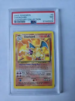 Pokemon Charizard Legendary Collection 3/110 PSA 7 WOTC NM - NON HOLO - Image 1