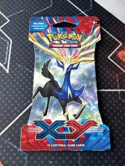 1x POKEMON XY BASE SET SLEEVED BOOSTER BLISTER PACK XERNEAS ART - Image 1