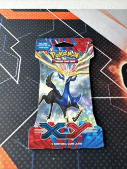 1x POKEMON XY BASE SET SLEEVED BOOSTER BLISTER PACK XERNEAS ART - Image 2
