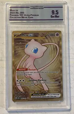 Pokemon TCG Mew ex 205/165 Sv: 151 Ultra Premium Metal Tcg Graded Cc&G 8.5 - Image 2