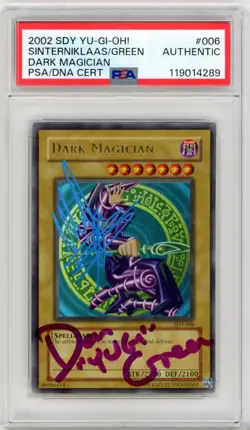 PSA Dbl Signed Dan Green & M. Sinterniklass Dark Magician SDY-006 Starter Deck - Image 1