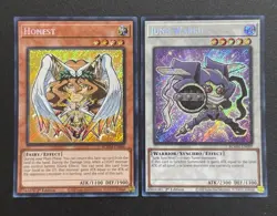 2025 YUGIOH 1ST ED BLMM SECRET RARE CHIBI HONEST & JUNK WARRIOR NM SET - Image 1