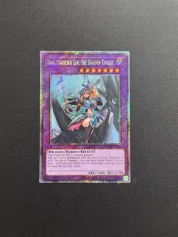 2024 YUGIOH RA03 PLATINUM SECRET RARE DARK MAGICIAN GIRL THE DRAGON KNIGHT NM - Image 1