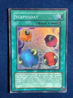 YUGIOH! STARTER DECK: JOEY #SDJ-041 SCAPEGOAT UNLIMITED SUPER RARE - Image 1