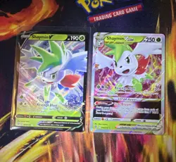 Shaymin V & VSTAR (Lot of 2) Holo Brilliant Stars Pokemon Cards NM 🔥🔥 - Image 1
