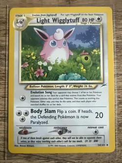 Pokemon TCG Light Wigglytuff Neo Destiny Uncommon Card 54/105 NM-MINT - Image 1