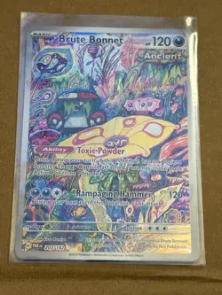 Pokemon TCG Brute Bonnet Illustration Rare Holo Card 207/182 Sv04: Paradox Rift - Image 1