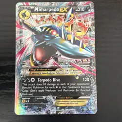 Pokemon TCG Mega M Sharpedo EX Black Star Promo XY200 Holo Card - Image 1