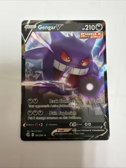 Gengar V 156/264 Fusion Strike NM Full Art Ultra Rare Pokemon Card - Image 1