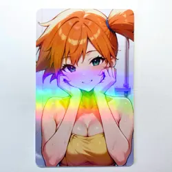 Pokemon Trainer Misty Sexy Doujin Waifu Girl Anime Art Goddess Card - Image 1