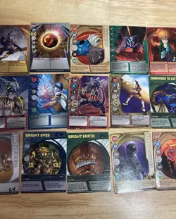 Bakugan Battle Brawlers card lot, 9 Paper Cards, 11 Metal Cards - Image 3