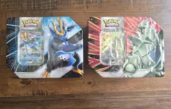 2 Pokemon TCG: V Strikers Tins - Tyranitar & Empoleon Set Sealed Cards Half Seal - Image 1