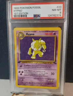 PSA 8 Hypno 1st Edition Fossil 1999 Pokemon Card WOTC Non-Holo Rare English TCG - Image 1