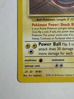 LP Lt. Surge's Electrode 52/132 Gym Heroes Regular Pokemon card English - Image 3