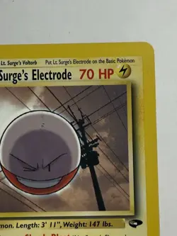 LP Lt. Surge's Electrode 52/132 Gym Heroes Regular Pokemon card English - Image 5