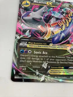 Pokemon TCG Mega M Latios EX Holo Ultra Rare Card Roaring Skies 59/108 MP - Image 5