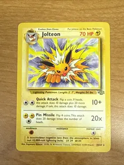LP Jolteon 20/64 Jungle Non-Holo Pokemon Card Unlimited - Image 1