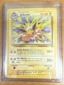 LP Jolteon 20/64 Jungle Non-Holo Pokemon Card Unlimited - Image 3