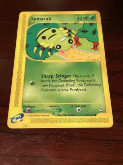Spinarak Aquapolis Pokemon TCG Common E-Reader Card #111/147 - Image 1