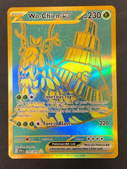 Wo-Chien ex 240/091 2024 Paldean Fates Pokemon Card Gold Hyper Rare Holo - Nm - Image 1