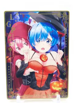 Goddess Story - Gold Metal Waifu Card - Rem & Ram - Image 1