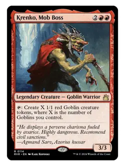 Krenko, Mob Boss Foil MTG Ravenica Remastered NM Near Mint Single Card - Image 1