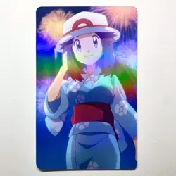 Pokemon Trainer Leaf Sexy Doujin Waifu Girl Anime Art Goddess Card - Image 1