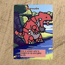Pokiebubies V2 1st Edition Groudie 153 Derpy Pokemon Fan Art Card Set 2 Groudon - Image 1