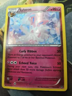 CRACKED ICE Sylveon 72/111 - Holo XY Furious Fists Pokemon Card - Image 2