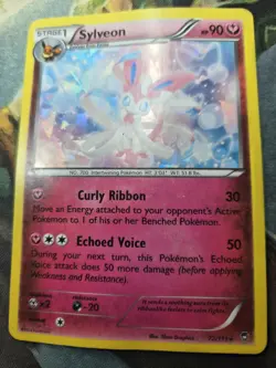 CRACKED ICE Sylveon 72/111 - Holo XY Furious Fists Pokemon Card - Image 3