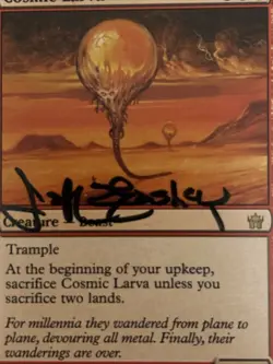 Signed ARTIST PROOF Cosmic Larva Jeff Easley MTG - Image 2